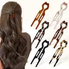 ADAMES 4/6 Pçs/set Bastão De Cabelo Em Forma De U , Material Acrílico Gato Suporte De Pão Elegante , Durável