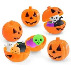 Saco de doces de concha de abóbora de Halloween aberto concha de abóbora brinquedo de festa presente complicado balde de
