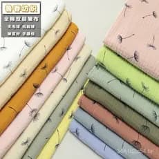 Tecido crepe de algodão e linho, gaze de dupla camada, tecido para roupas de casa, gaze bolha, roupa de maternidade, tec