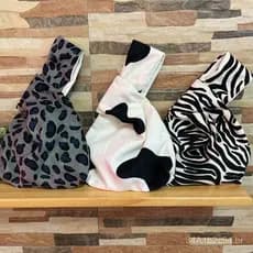 Bolsa de pulso com estampa de zebra em estilo coreano, bolsa de pulso de veludo cotelê, bolsa de mão com estampa de anim