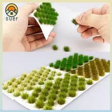 SUEBR Grama Tuft Mutlicolor Miniaturas De Relva Simulação De Cena De Construção Modelo De Cenário Ferroviário