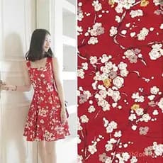 Em estoque: Tecido artesanal estilo japonês para DIY, com estampa de flor de ameixa em relevo prateado, ideal para toalh
