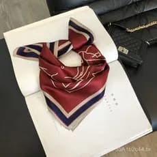 Elegante e sofisticado lenço de seda 100% amoreira na cor bordô, lenço quadrado pequeno para mulheres, lenço de seda par