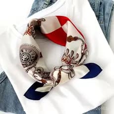 Lenço quadrado pequeno de seda de amoreira para mulheres, adequado para primavera, outono e verão em Hangzhou, para ser