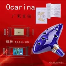Ocarina Legend of Zelda de 12 Teclas, Afinação em Dó Alto, Ocarina de Doze Furos, Ocarina para Atacado, Presente de Nata