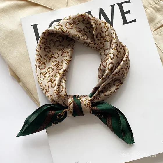 Lenço de seda feminino estilo corrente, de luxo leve, novo modelo de primavera e outono, lenço quadrado de seda de amore