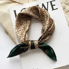 Lenço de seda feminino estilo corrente, de luxo leve, novo modelo de primavera e outono, lenço quadrado de seda de amore