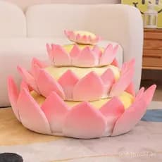 Almofada de assento estilo Xiaohongshu com design de lótus da sorte, sofá preguiçoso, almofada de assento para cadeira t