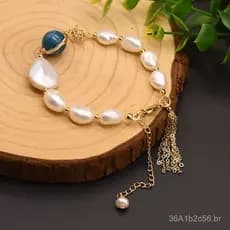 Pulseira de Pérolas Barrocas Naturais GLSEEVO, Estilo Boêmio, Joia Feminina Artesanal de Alta Qualidade, Mais Vendida