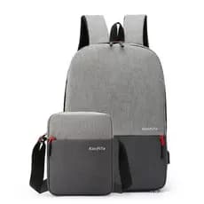 Conjunto de mochila de ombro único e mochila dupla Feisha para mulheres, mochila escolar casual para estudantes, bolsa d