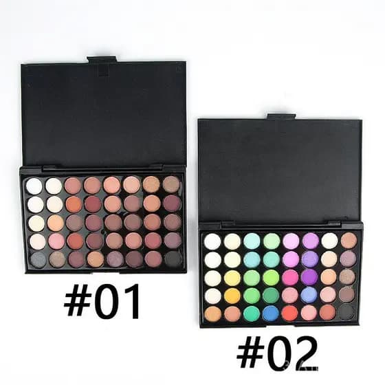 Nova paleta de sombras com 40 cores, caixa de sombras em tons terrosos foscos e brilhantes, paleta de sombras multicolor
