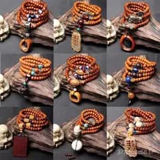 Pulseira de 108 contas de osso de vaca tibetano no atacado, colar de osso de vaca estilo étnico, corrente vintage para s