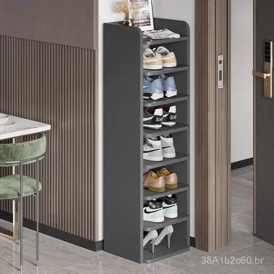 Sapateira com prateleiras em camadas, para entradas estreitas, uso doméstico simples, modelo novo e moderno, solução de