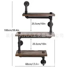 Prateleira de armazenamento personalizada em estilo industrial, montada na parede, prateleira de canto, estilo europeu e