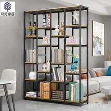 Estante de Chão 4I para Sala de Estar, Prateleira Multicamadas para Escritório, Divisória Simples, Armário de Entrada, E
