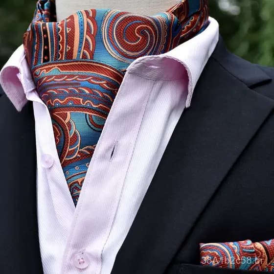 Conjunto de gravata e lenço de bolso masculino para negócios formais, cachecol e aquecedor de pescoço, lenço decorativo