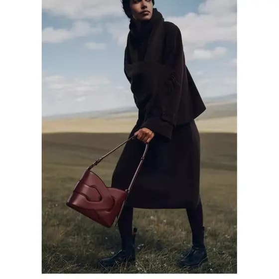 Bolsa de tecido nó francês Bolsa balde Bolsa feminina