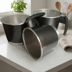 Kit 3 Canecões Alumínio 12 14 16cm Panelas Pequenas Cozinha Polido Colorido - Kit Com 3 Peças