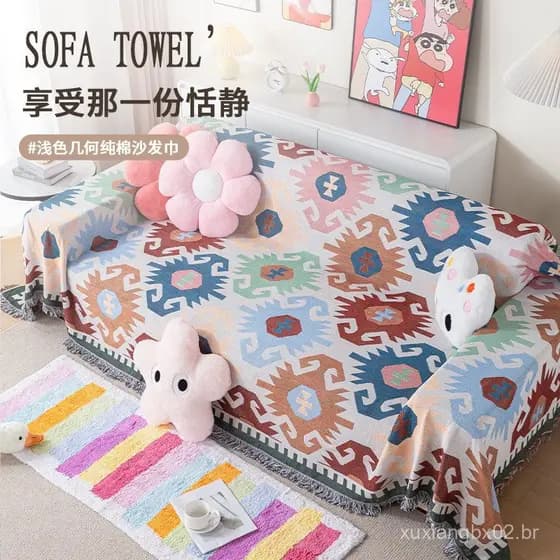 Capa de sofá de cobertura total, manta de camping, capa de sofá completa, manta para sofá, à prova de poeira e antiderra
