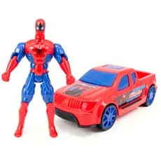 Boneco Homem Aranha Articulado Vingadores Marvel Presente Infantil + Carrinho