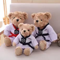 Presente De Aniversário Do Taekwondo Bear Children Plush Toy