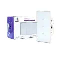 Interruptor Inteligente Fosco wi fi Vênus Soft Touch Smart 3 Botões Alexa Google Home Cor Branco Ekaza
