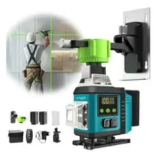 Nível Laser Verde 16 Linhas Autonivelante Tela Lcd 2 Bateria Envio IMEDIATO com NF