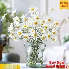 Margarida Artificial Flores Falsas Decoração De Casa Plantas Plásticas 8FLN Osvvv