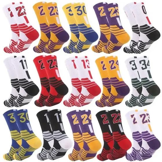 Meias De Basquete Masculinas Profissionais Super Star Sports Elite Fashion Para Corrida E Ciclismo 4TI0
