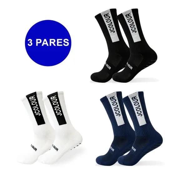 Jcolour Kit 3 Meias Antiderrapante Futebol Ultragrip Profissional Antiderrapante Prosocks Original