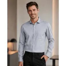 Camisa Social Masculina Microleve Clássica Não Amassa Uniforme Empresa Masculina Manga Longa Festa Trabalho Bolso