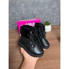 Bota Coturno Bebê Molekinha Pelinho Brilho Conforto Estilo 2126.524 Promoção Barato