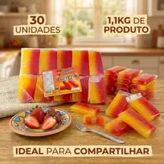 Geleia D Agua Colorida 30 Unidade 1,1Kg Doce Macio Sabor Que Colorido Delicioso Compartilhar Família