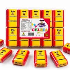 Geleia D´Água Brasil Copa Thamara Doce de Amido 95g Kit 20 Unidades Verde e Amarela Peso Total 1,9kg