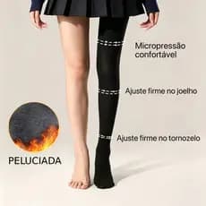 Calça Legging Térmica Feminina com Fleece com Pelúcia IInverno Peluciada Cintura Alta