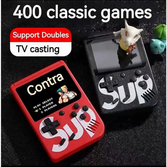 Mini Video Game Sup Game Box 400 Jogos Em 1 Portátil Jogos Antigos Clássicos Anos 90