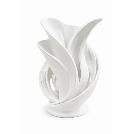 Vaso Decorativo Moderno Branco Design Abstrato Para Sala e Escritório Aparador Mesa de Centro Decoração Luxo