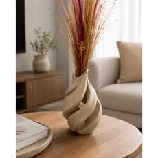 Vaso Decorativo Moderno Espiral com Design Elegante e Sofisticado