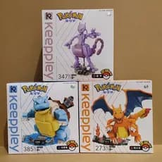 Keeppley Building Block Pokémon B0108 Charizard Tartaruga com Flecha Aquática Modelo Pikachu Super Dream Boys Presentes