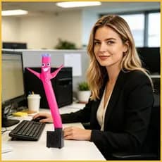 Dançarina De Ar Acenando Dançarino Desktop Inflável Dança Cara Para Crianças Adolescentes Adultos Escritório Em Casa Apa