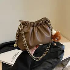 Nova Bolsa de Ombro Única de Alta Qualidade para Mulheres, Bolsa Transversal Versátil com Corrente