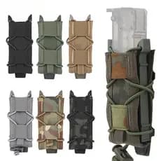 Porta Carregador Tático MOLLE de 9mm Suporte para Lanterna ao Ar Livre