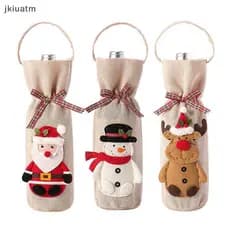 [jkiuatm] Saco De Natal De Vinho , Presente De Garrafa Capas Reutilizáveis Para , Casamento , Aniversário , Feriado , De