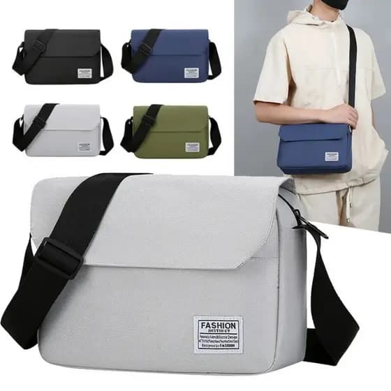 Bolsa Carteiro De Lona Da Moda Masculina Japonesa Simples E Retrô Versátil Com Crossbody De Ombro Feminina De Grande Cap