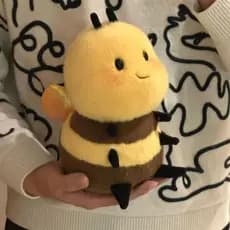 Bonito Torcido Boca Lábios Abelha PLushie Recheado Bola Gorda Forma Abelhas Boneca Para Crianças Presente De Aniversário