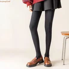 HUIJIANG Meias Femininas Quentes Fofas De Algodão Cor Sólida Tubo Alto Uniforme Escolar Estilo Japonês