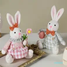 Boneca De Páscoa Bonito Coelho Macio Pelúcia Brinquedo Presente De Aniversário Para Crianças Adultos