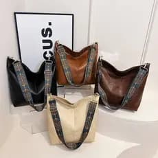 Bolsa de Ombro Casual Feminina Viagem Alça Larga Bolsa Transversal