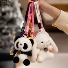 LACYES Pingentes De Pelúcia De Animais , Chaveiro De Preguiça De Panda Pato De Coelho , Boneca De Capivara Recheada De D