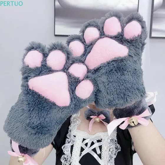 PERTUO Anime Cosplay Luvas Garra De Urso 1 Peça Para Mulheres Fofas